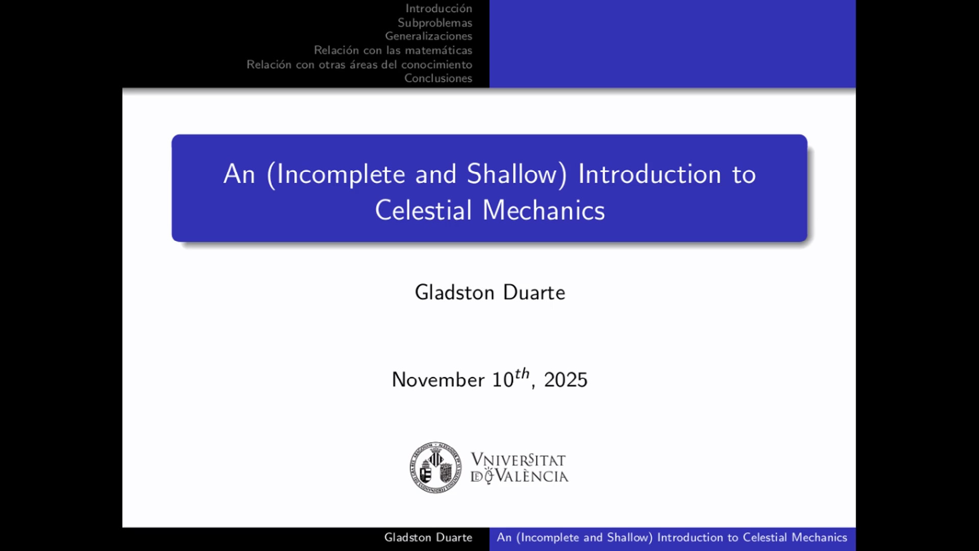 Seminario Gladston Duarte
