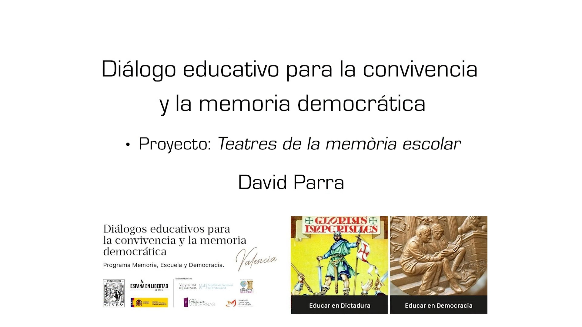 Diálogo educativo para la convivencia y la memoria democrática: Proyecto "Teatres de la memòria escolar"