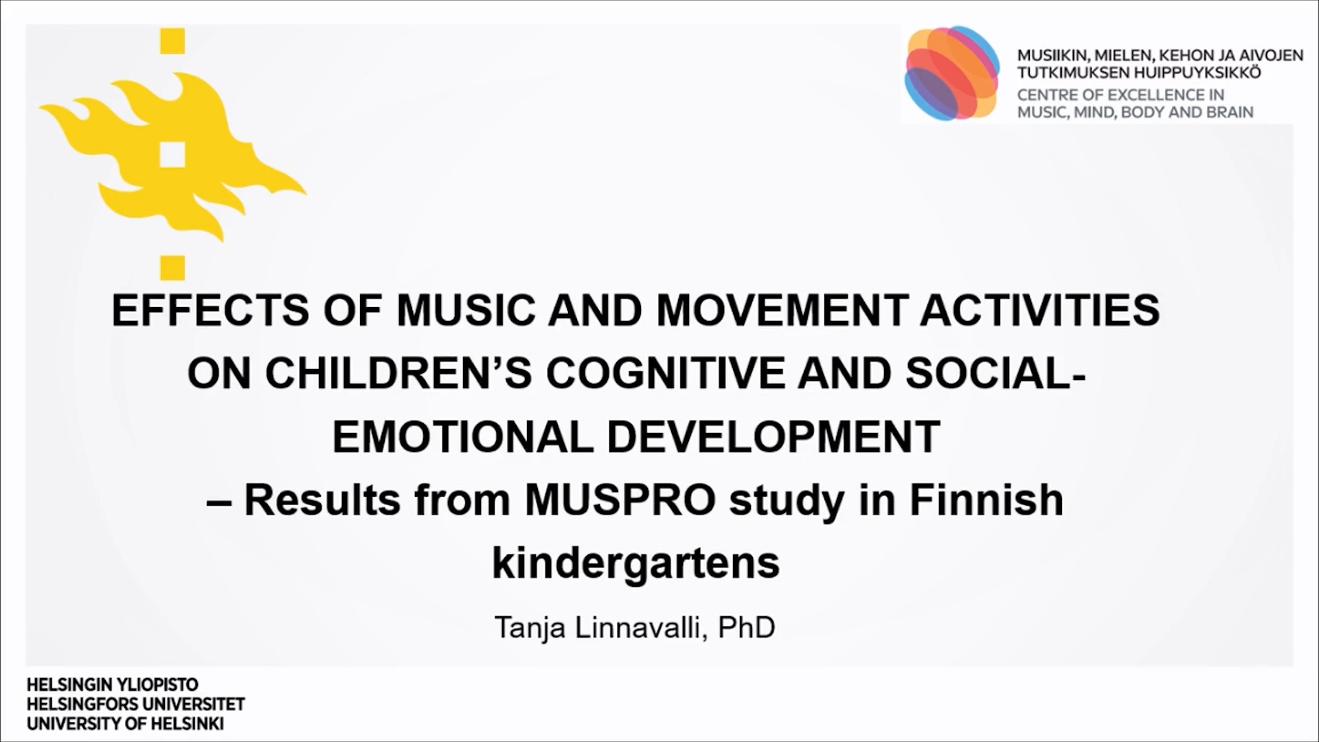 Effects of music and movement activities on children's cognitive and social-emotional development
