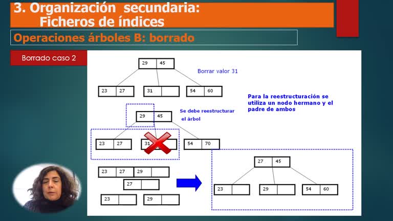 Tema 7 - Inserción y borrado en árboles B