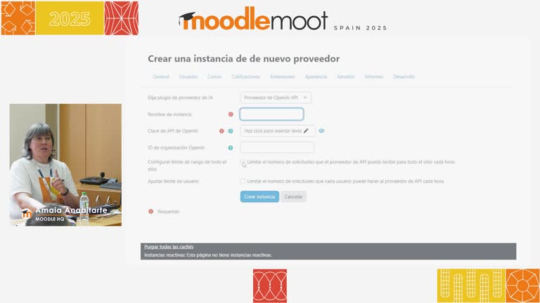 MoodleMoot UV 2025. API de Inteligencia artificial en Moodle.