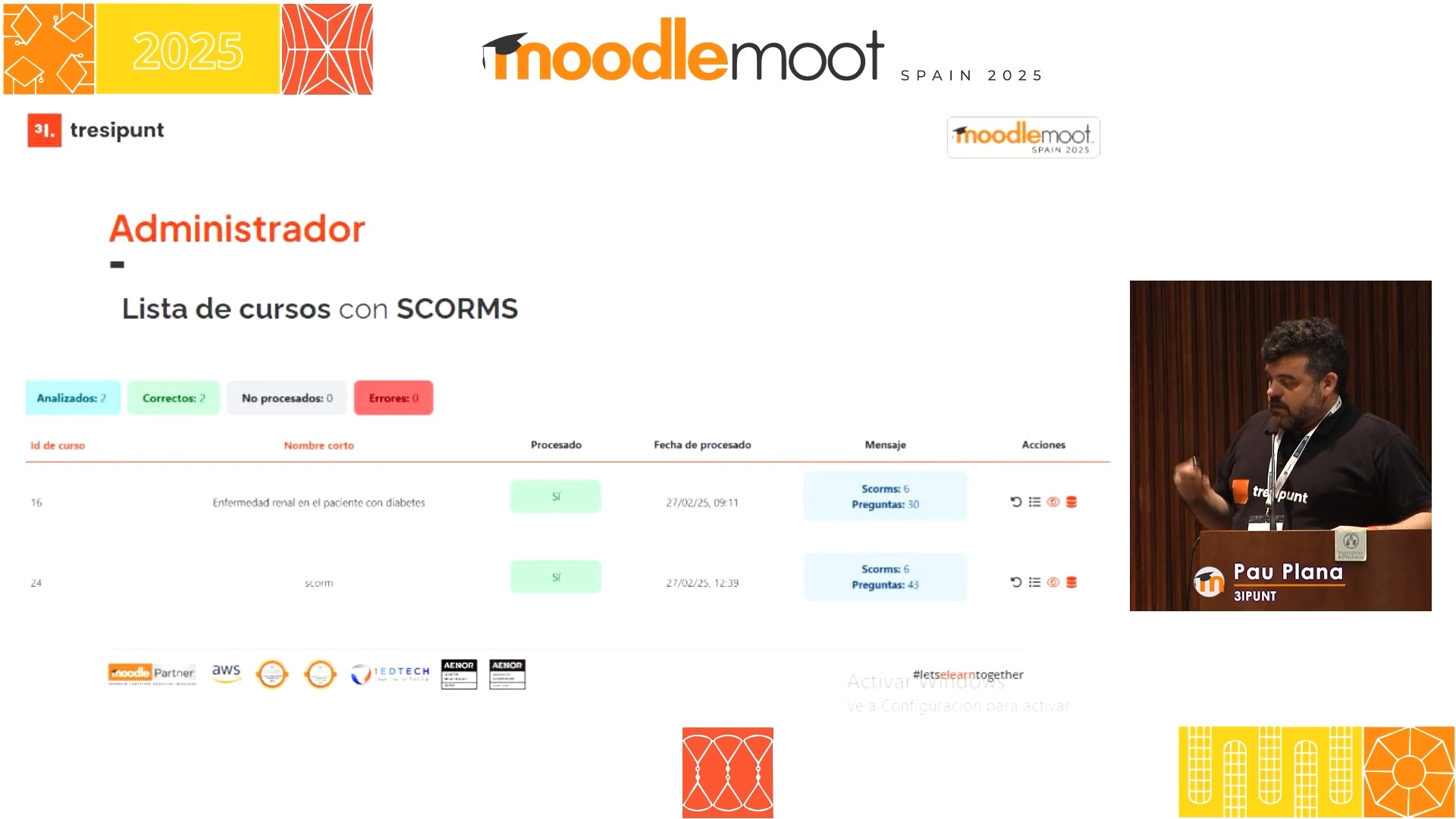 MoodleMoot UV 2025. InfScorm: Dashboard de LA para scorms.