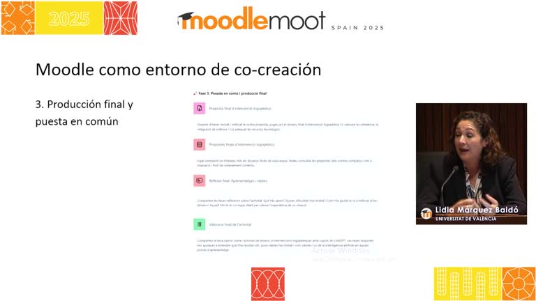 MoodleMoot UV 2025. Co-creación con IA: Integración de ChatGPT en actividades colaborativas en Moodle para potenciar la creatividad del alumnado.
