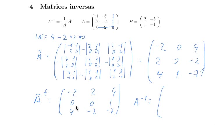 Cálculo de inversas